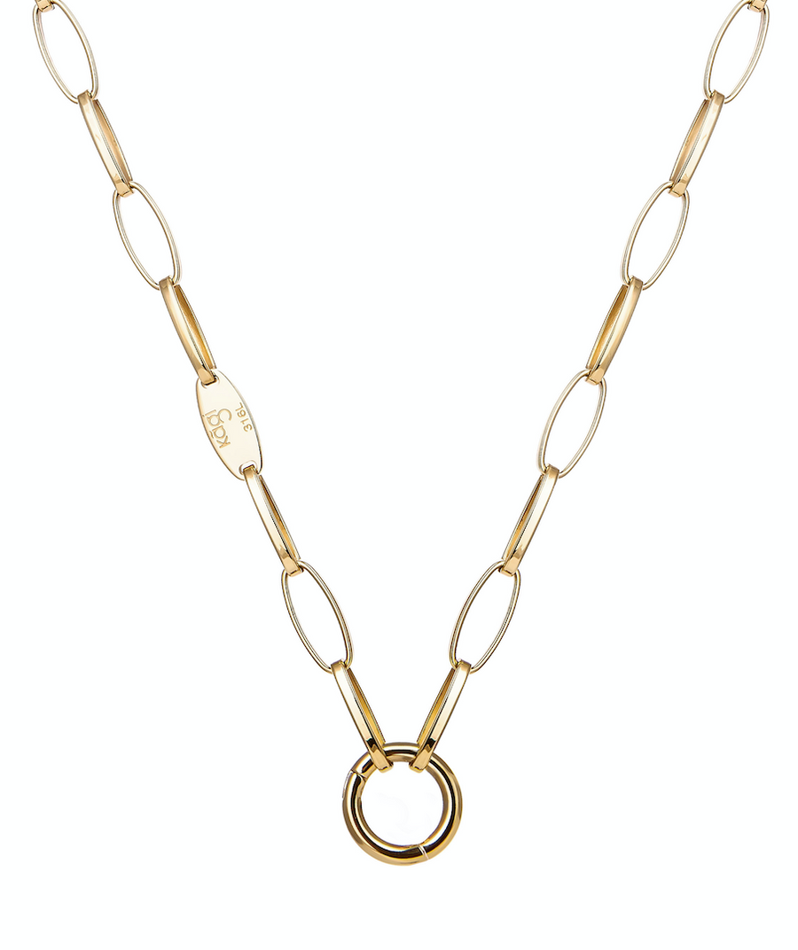 Gold Links Necklace 75cm (3926672769110)