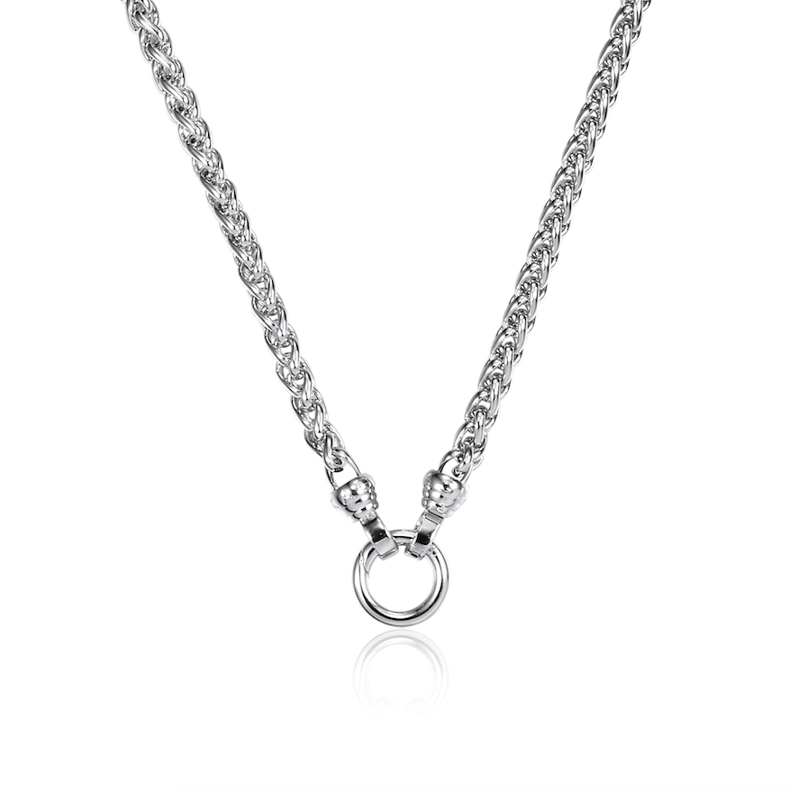 Silver Kagi Helix Necklace 49cm (3926671425622)