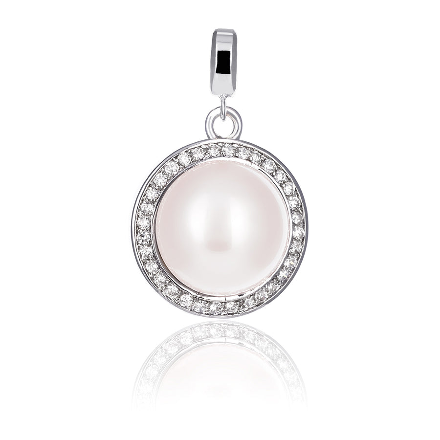 Silver Pearl Orbit Pendant* (3926668214358)