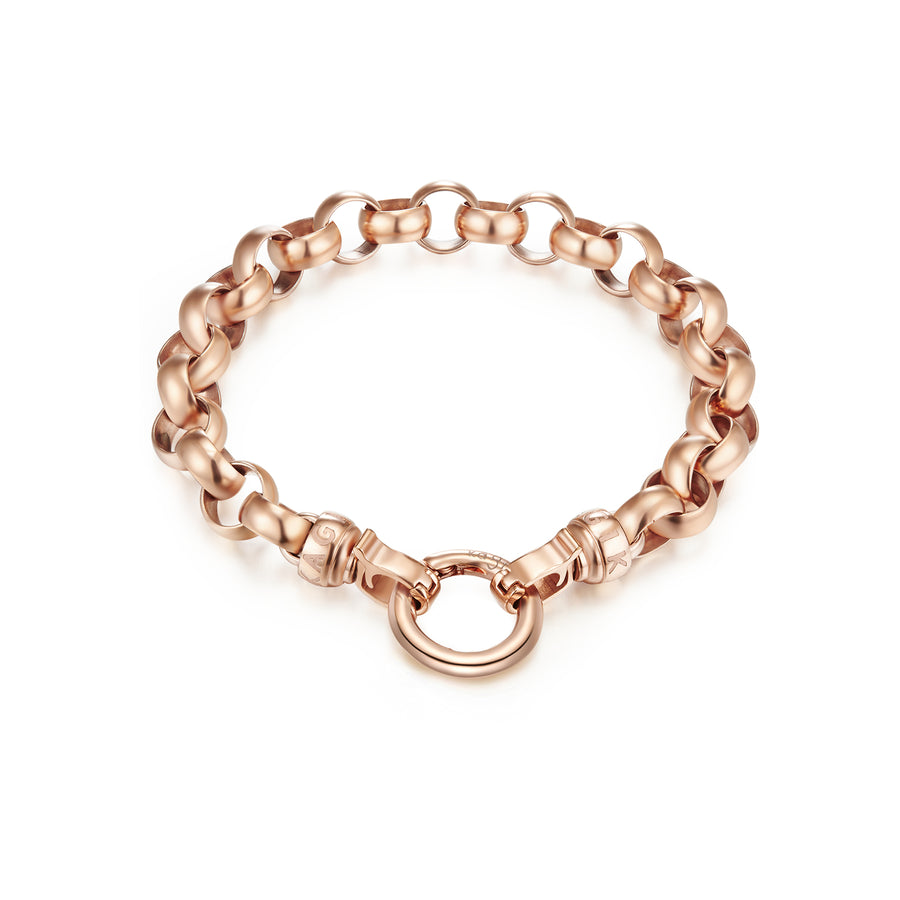 Rose Gold Steel Me Bracelet Medium (3926665560150)