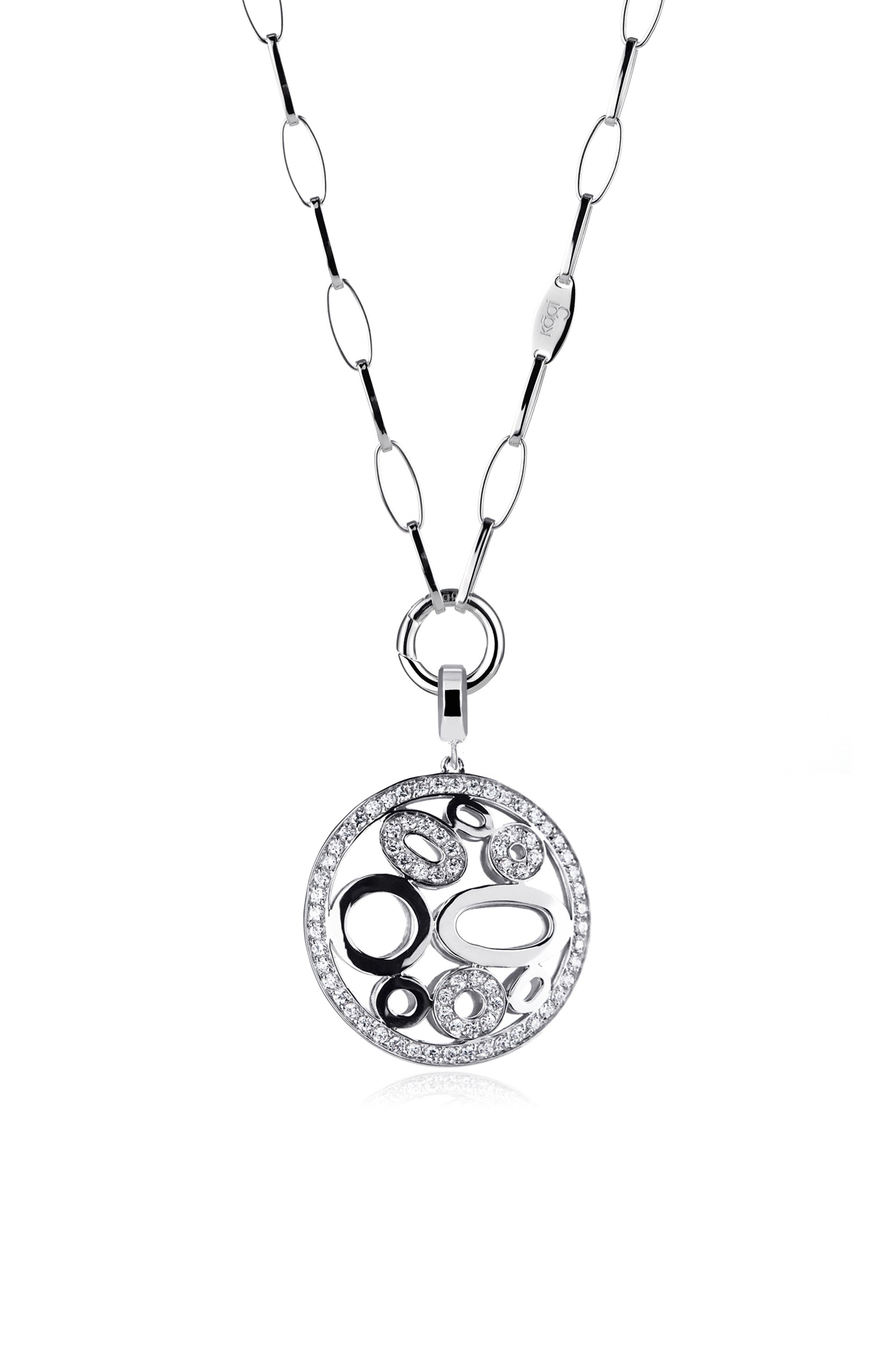 Silver Links Necklace 75cm