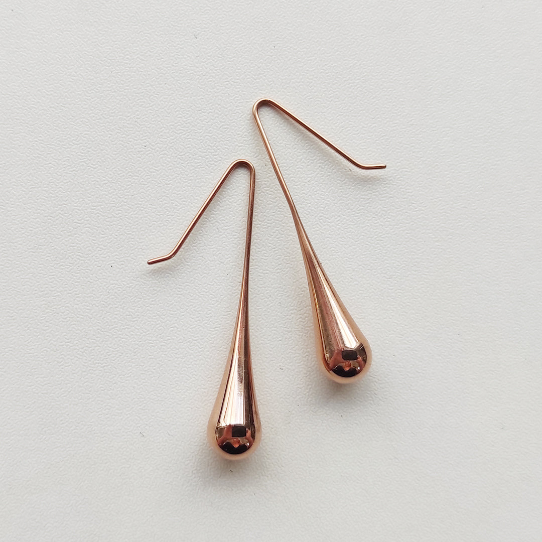 Rose Gold Tear Drop Earrings - Harico Jewellers Tauranga