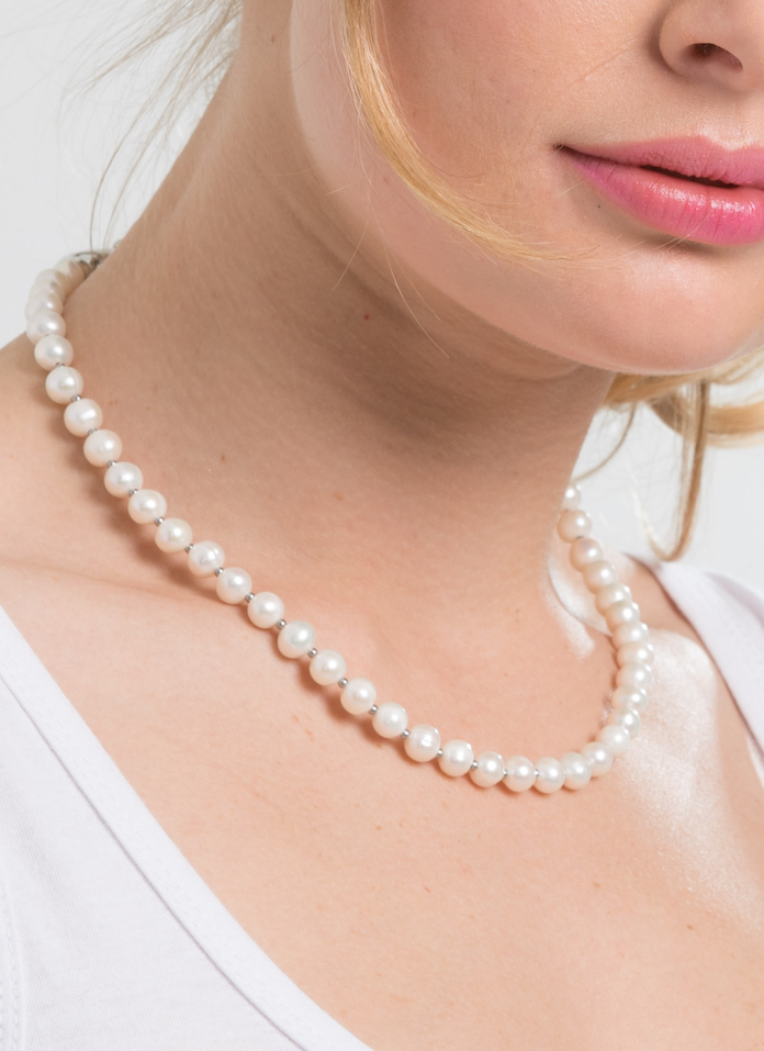 Cream Pearl Petite Necklace 46cm