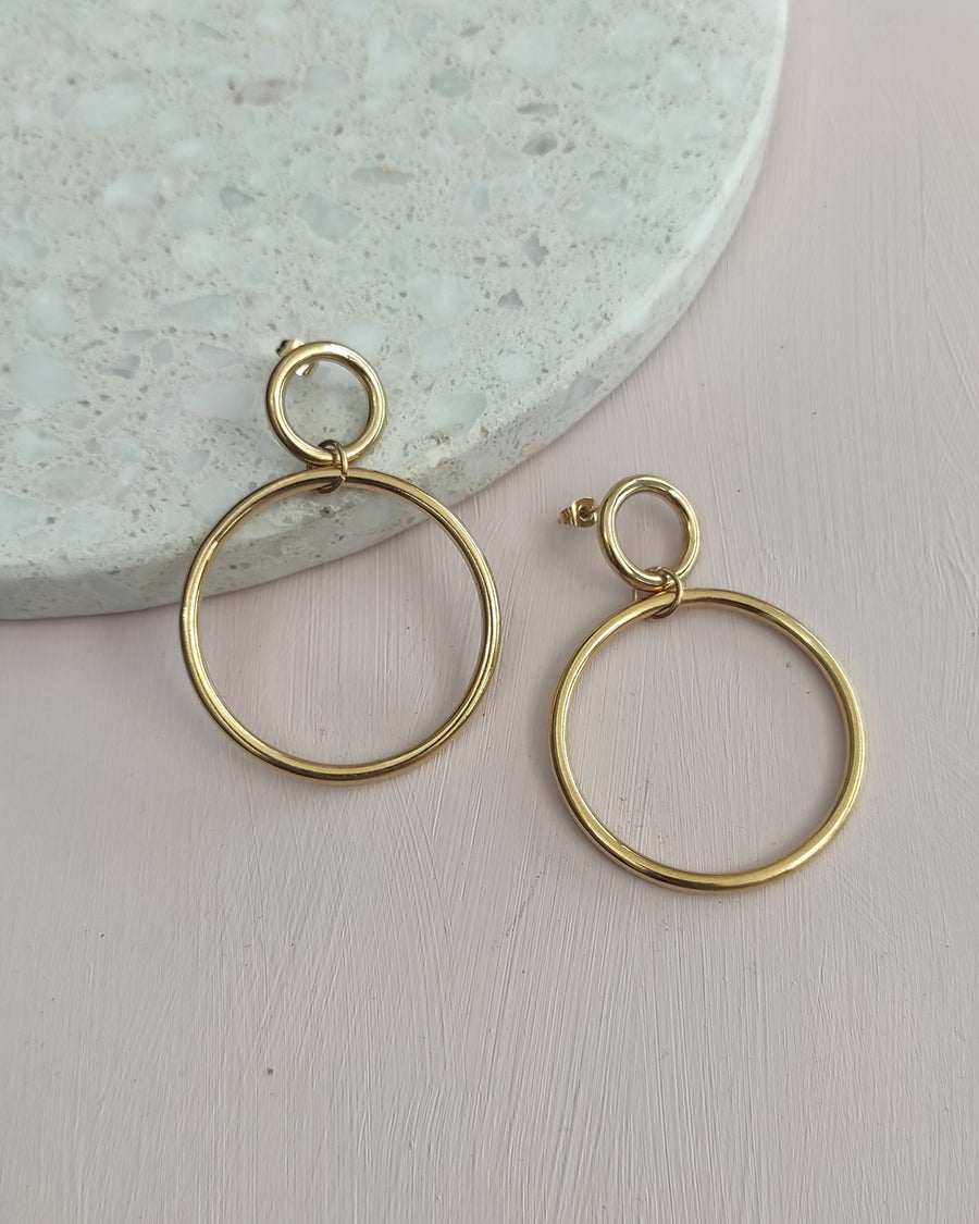 Selling fast! Gold Duo Hoops