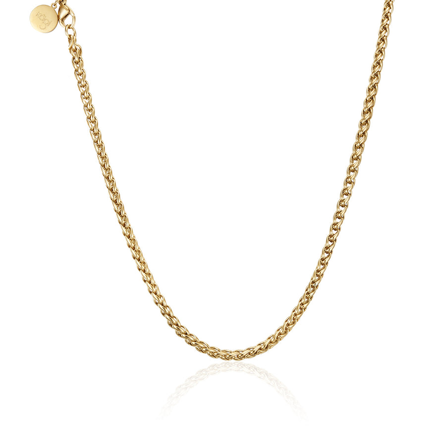 Gold Helix Petite Necklace 50cm (3926678470742)