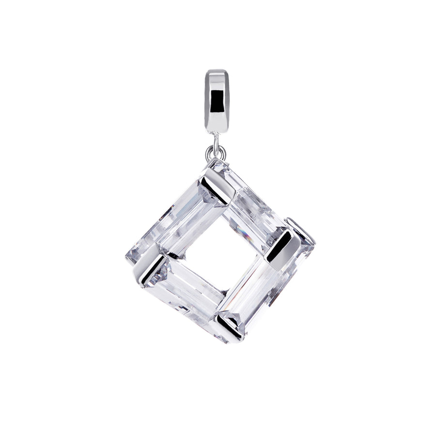 Silver Cubist Pendant (3926681518166)