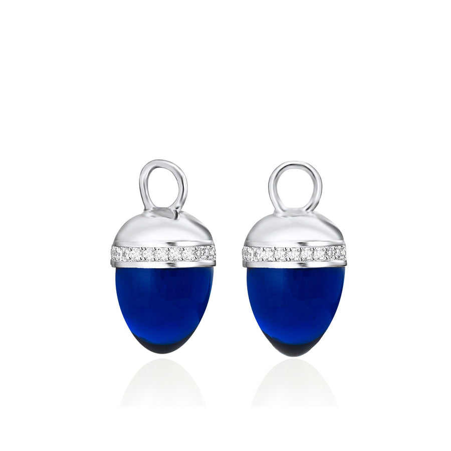 Electric Blue Acorn ear charms (3926674767958)