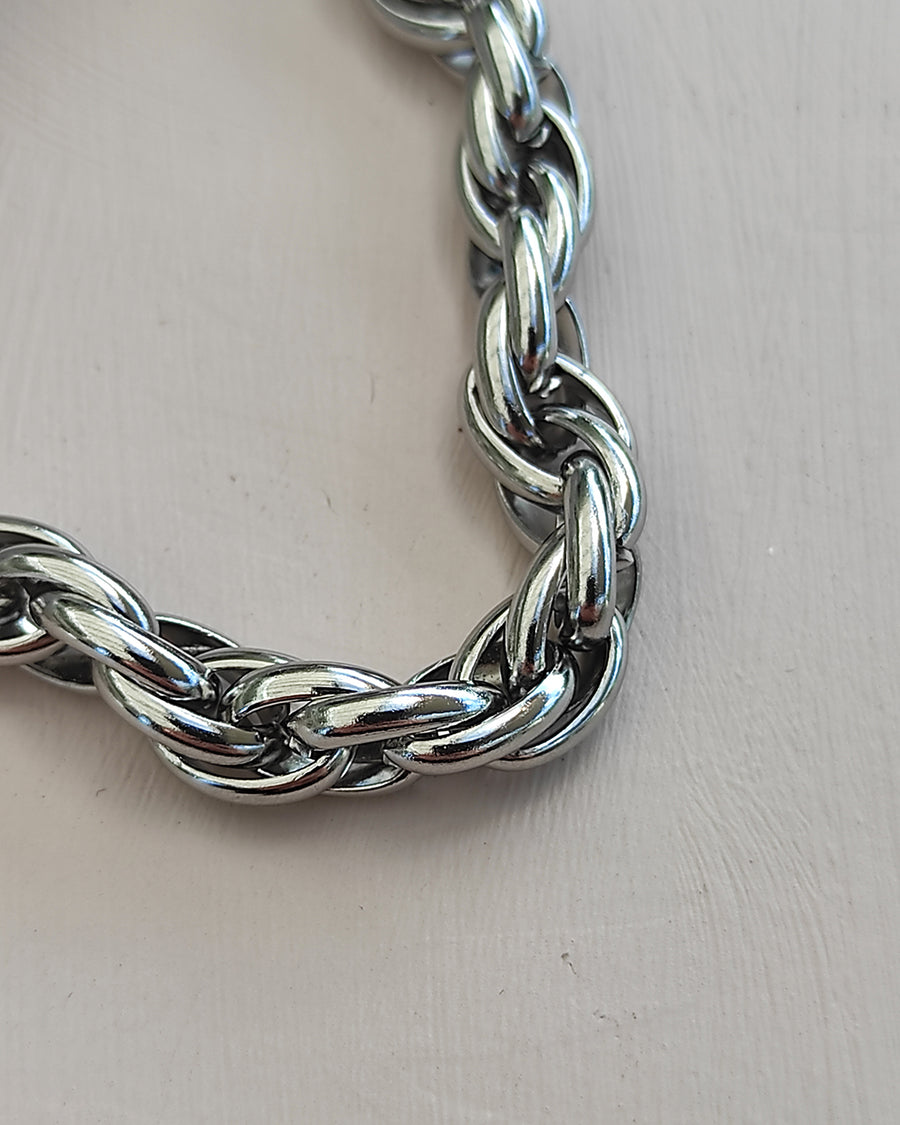 Silver Helix Chain Bracelet Adjustable*