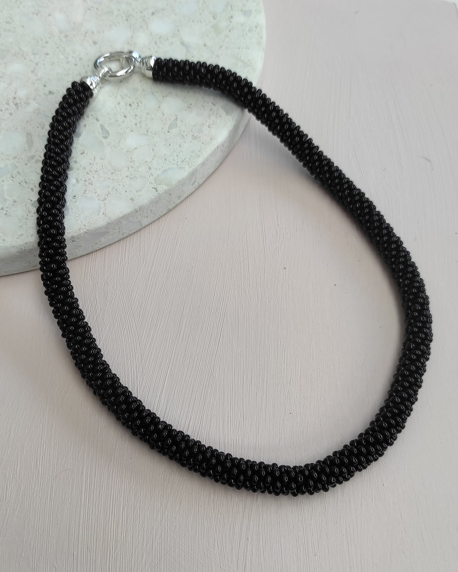 LAST 1! Black Weave Necklace 49cm