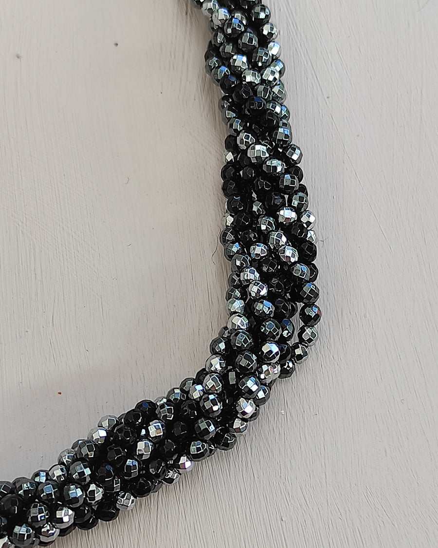LAST 1! Midnight 7 Strand Confetti Necklace 75cm