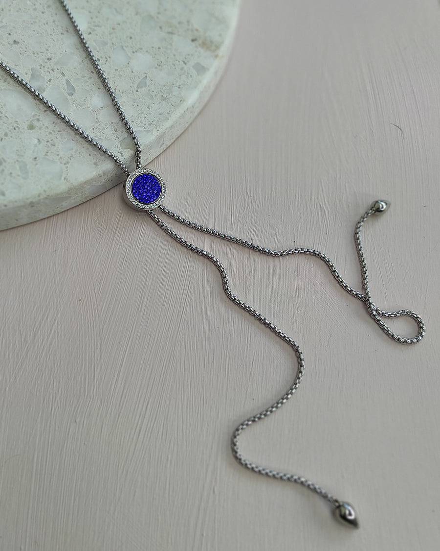 Sapphire Neptune Lariat Necklace