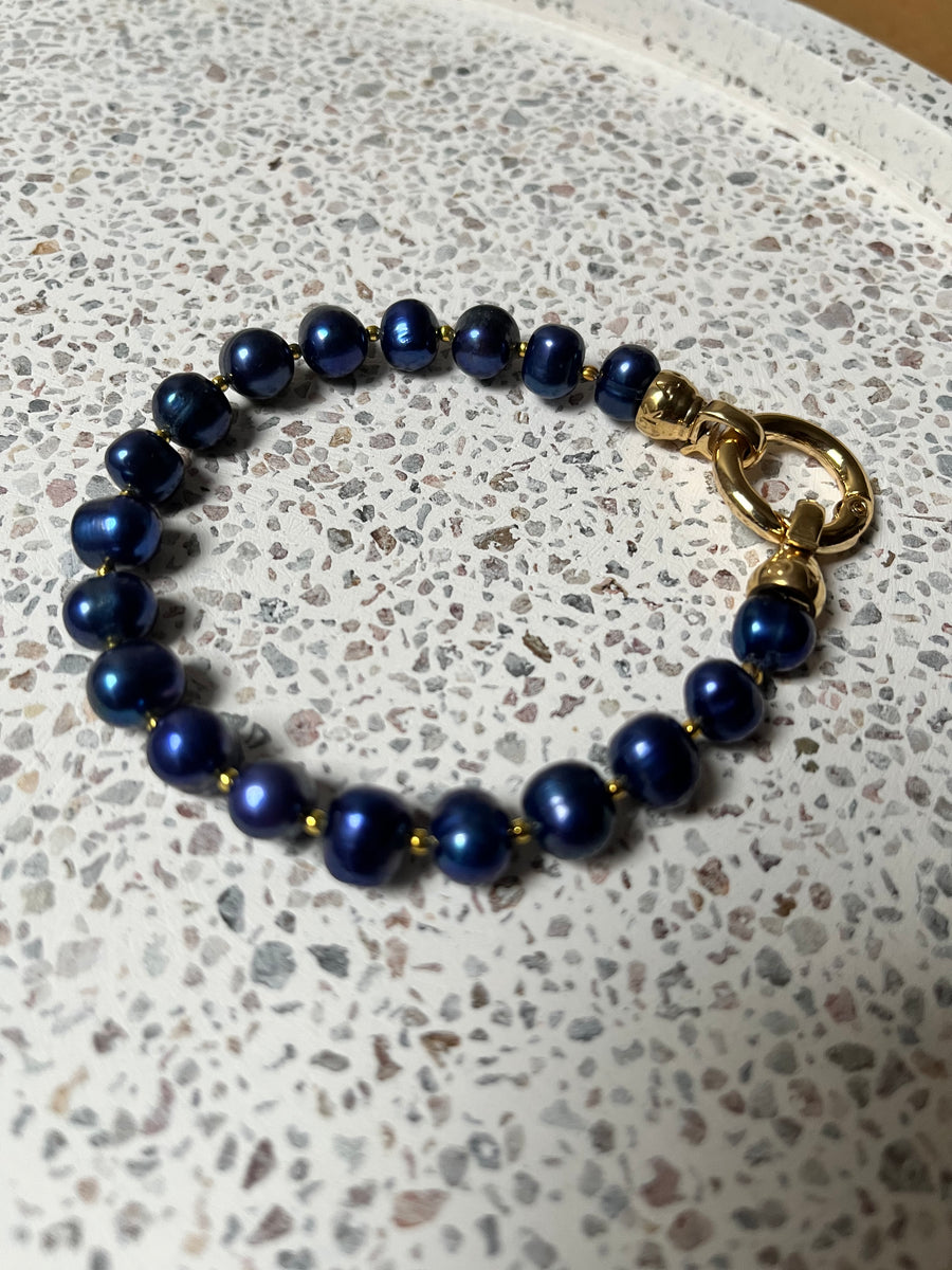 LAST 1! Small 14k Gold Blue Lagoon Pearl Bracelet