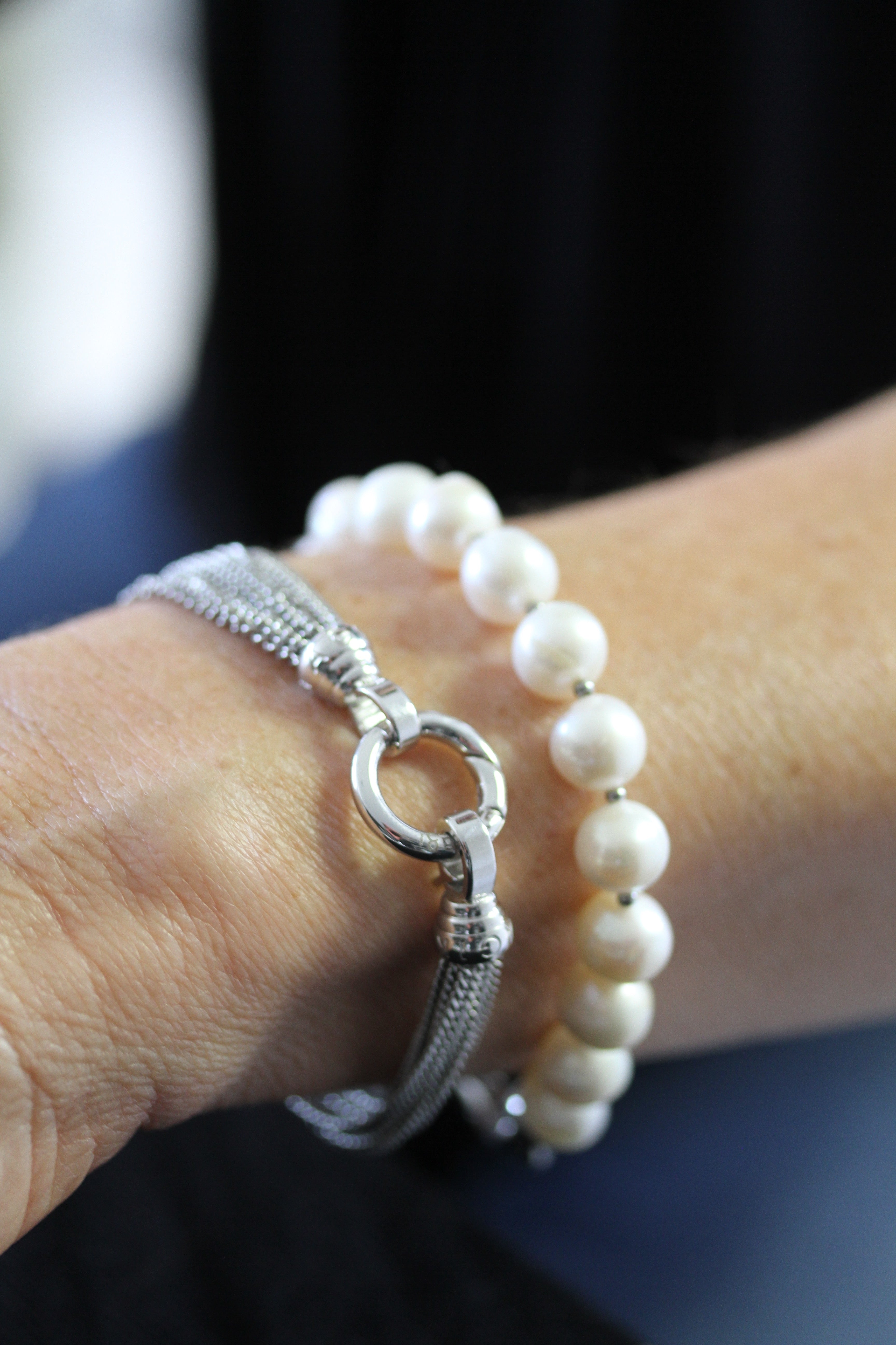 Cream Pearl Bracelet Medium – Kagi