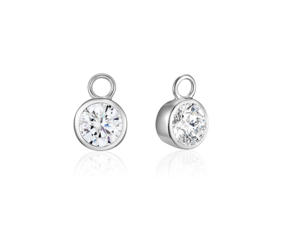 Silver Solitaire Ear Charms (3926680109142)