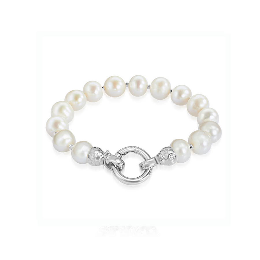 Cream Pearl Bracelet Small (3926675357782)