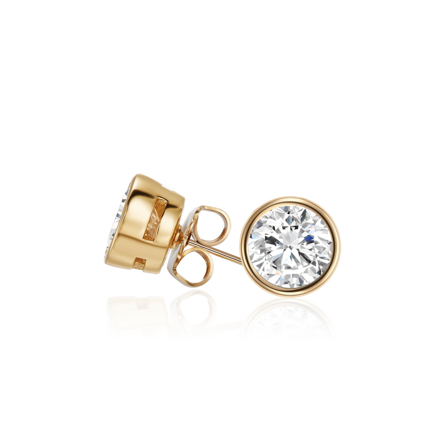 Gold Solitaire Studs (3926673752150)