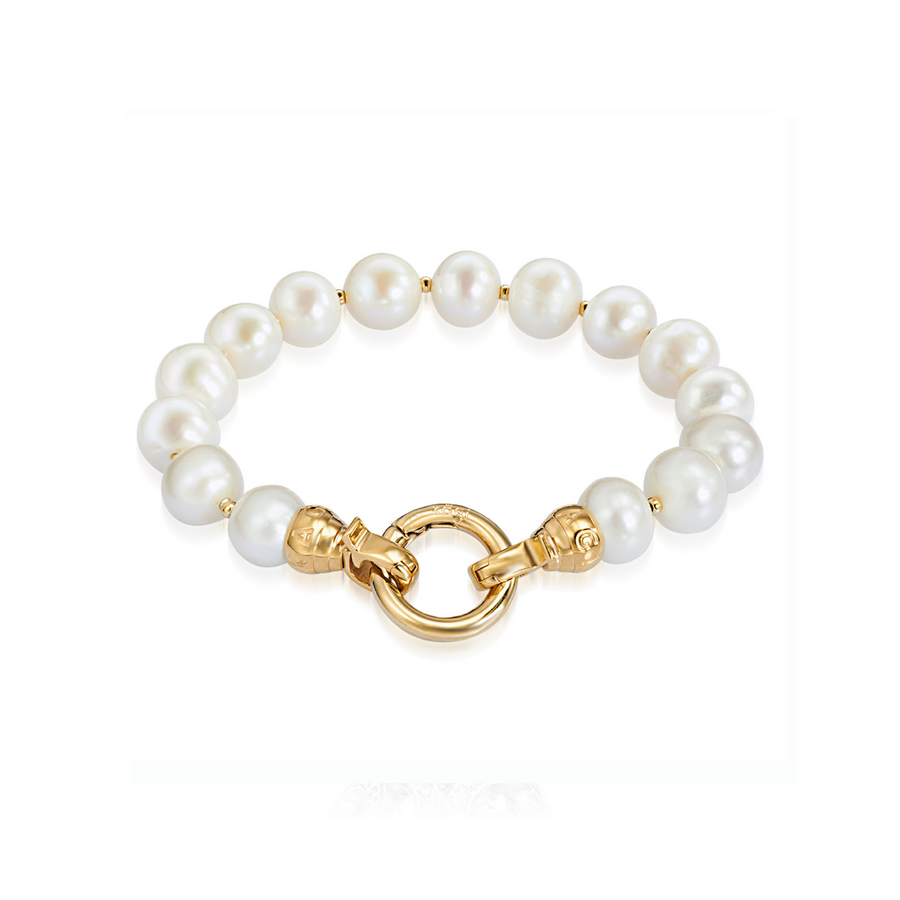 Gold Pearl Bracelet Small (3926673358934)