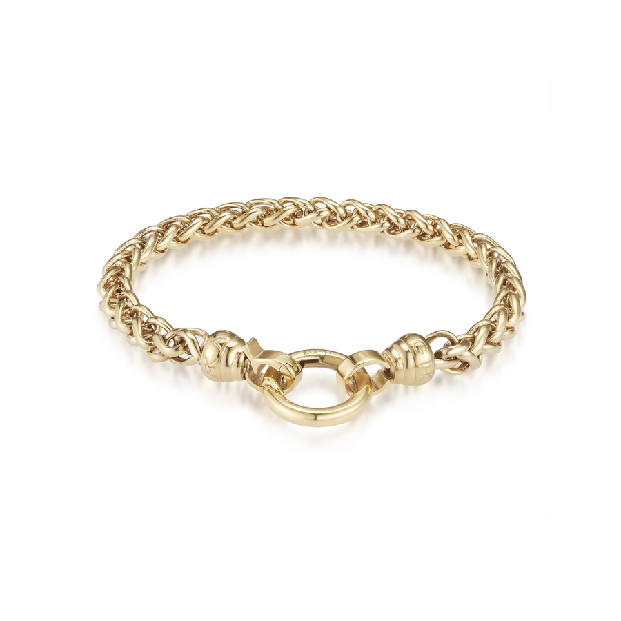 Gold Helix Bracelet Medium (3926672965718)