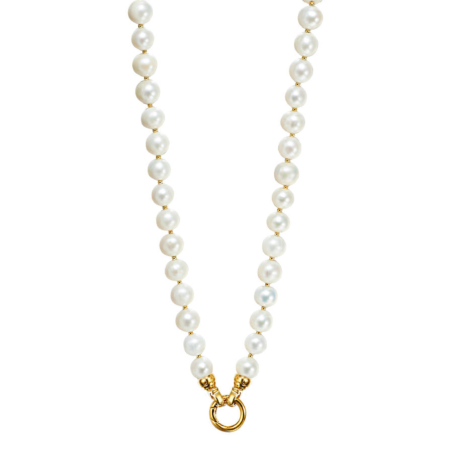 Gold Pearl Necklace 49cm (3926685450326)