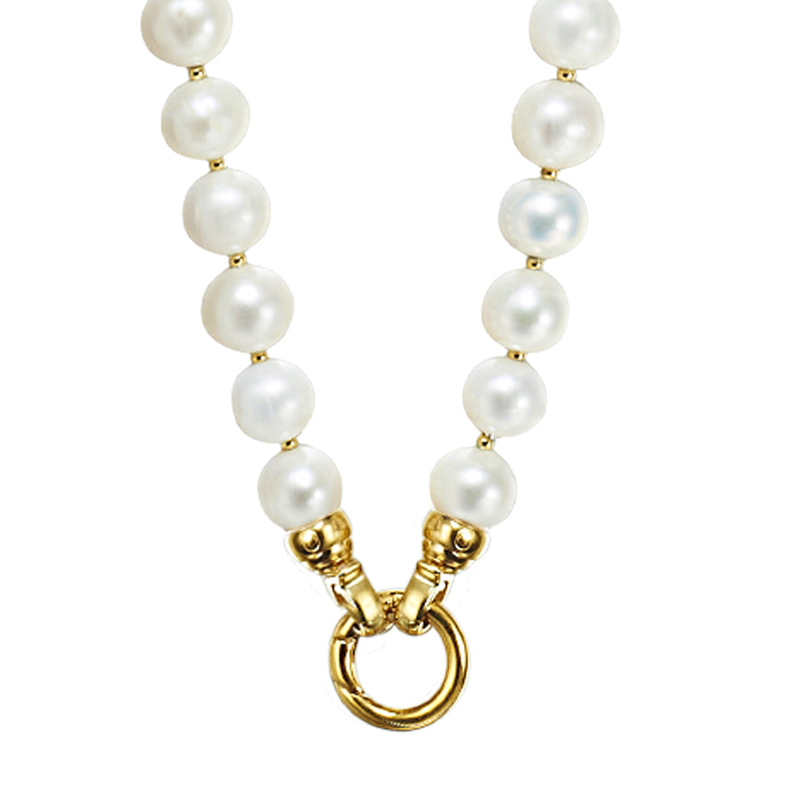 Gold Pearl Necklace 49cm (3926685450326)