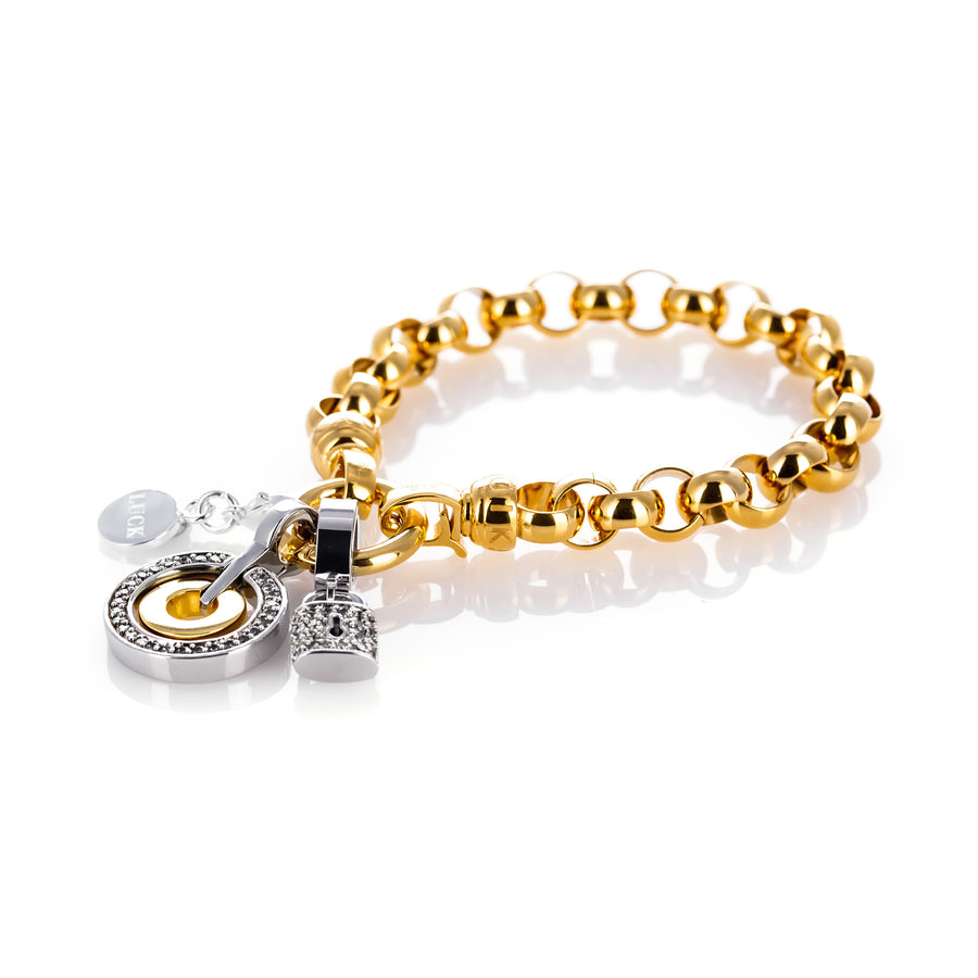 Gold Steel Me Bracelet Small (3926672343126)