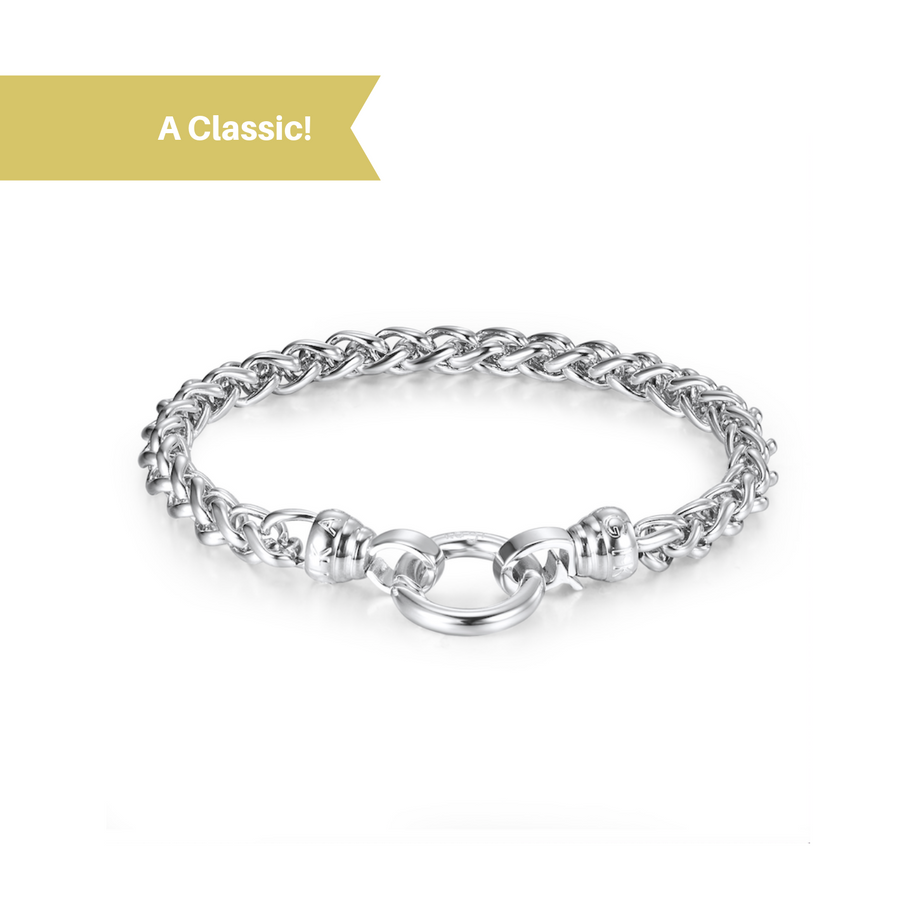Silver Helix Bracelet Medium (3926671491158)