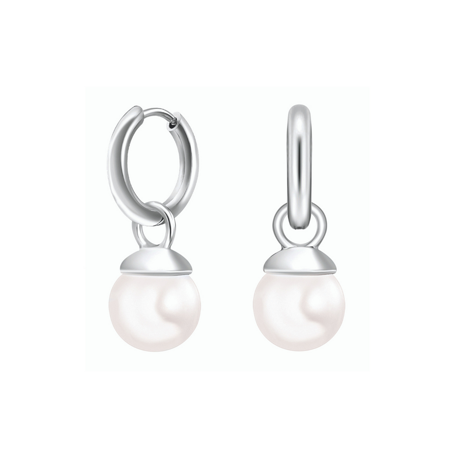 Silver Pearl Drop Ear Charms (3926680207446)