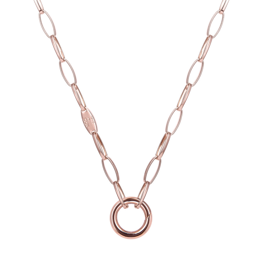Rose Gold Links Necklace 75cm (3926665855062)
