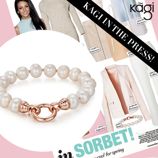 Kagi Rose Pearl Bracelet Medium (3926683222102)