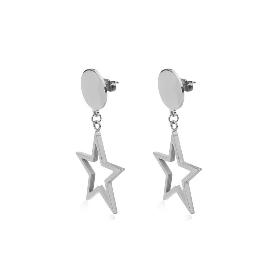 Silver Starfall Earrings (3926684565590)
