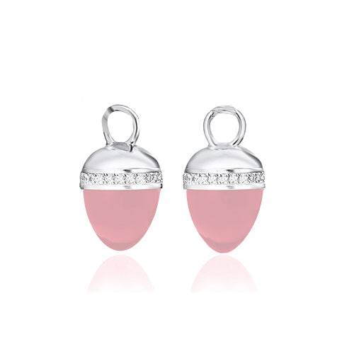 Pink Acorn Ear Charms