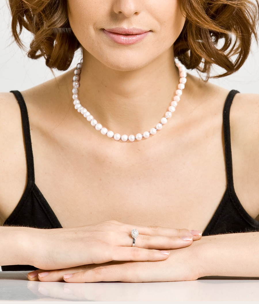Cream Pearl Petite Necklace & Bracelet Set
