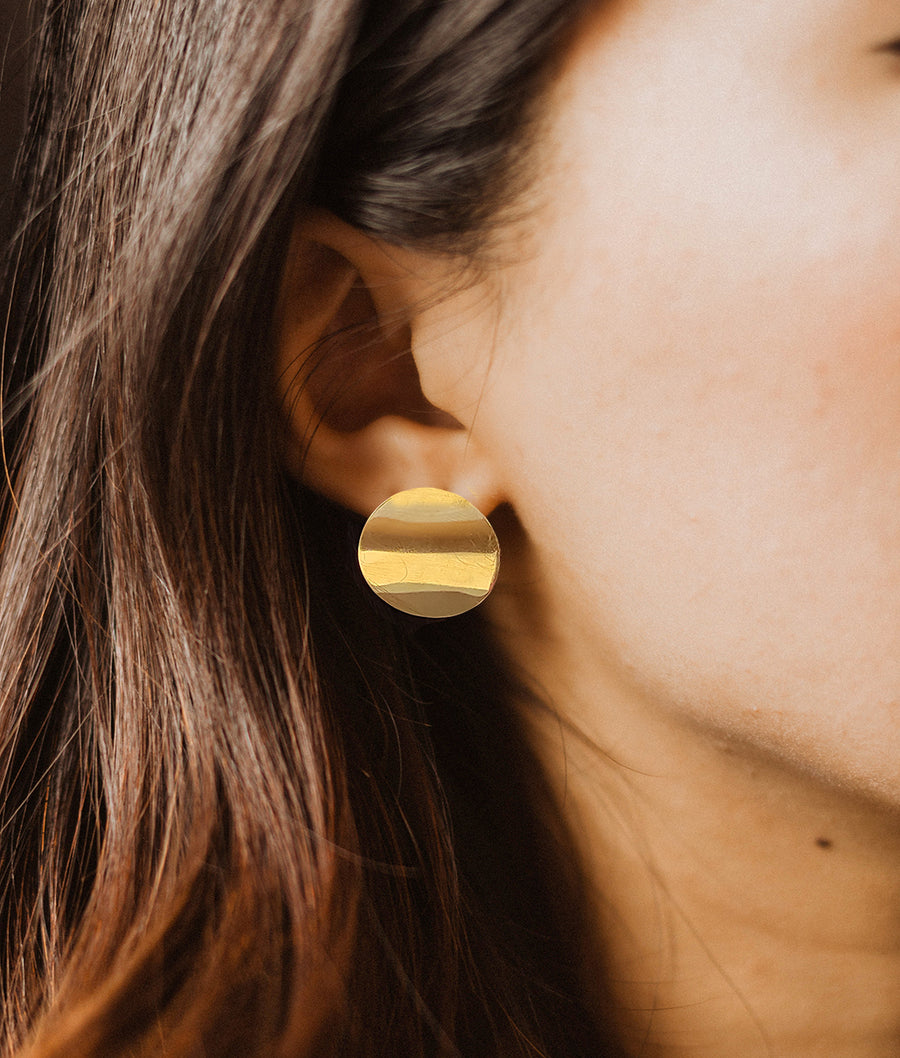 Gold Polka Dot Earrings