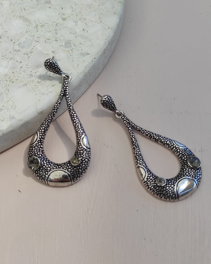 SAMPLE Silver Leopard Earrings