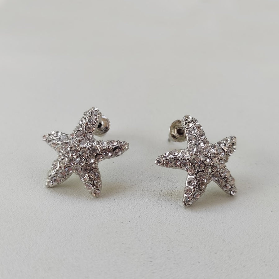 Starfish Sparkle Stud Earrings