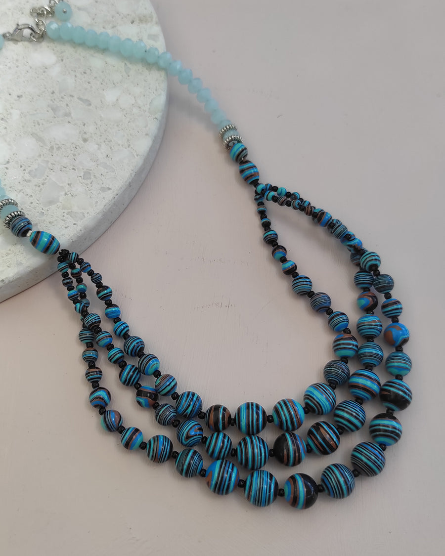 SAMPLE Turquoise Malachite Necklace 60cm