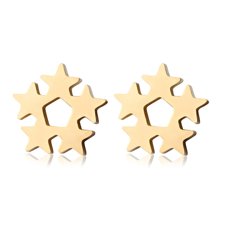 Gold Star Cluster Studs (3926685253718)