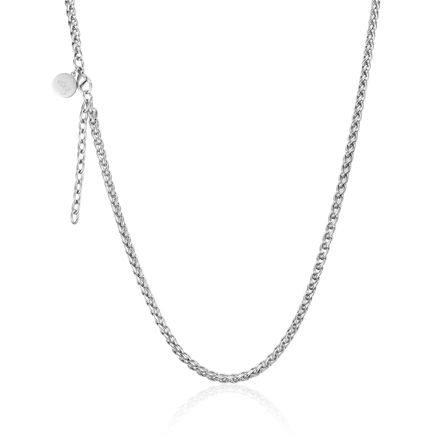 Silver Helix Petite Necklace 80cm (3926678339670)